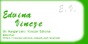 edvina vincze business card